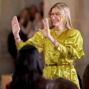 Ulla Johnson Antonia Dress in Golden Beryl As Seen On Ulla Johnson